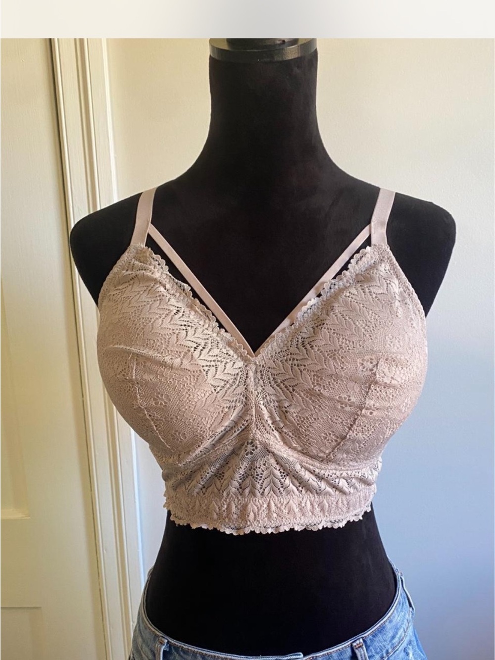 Lace Bralette in Light Nude - Women Intimates